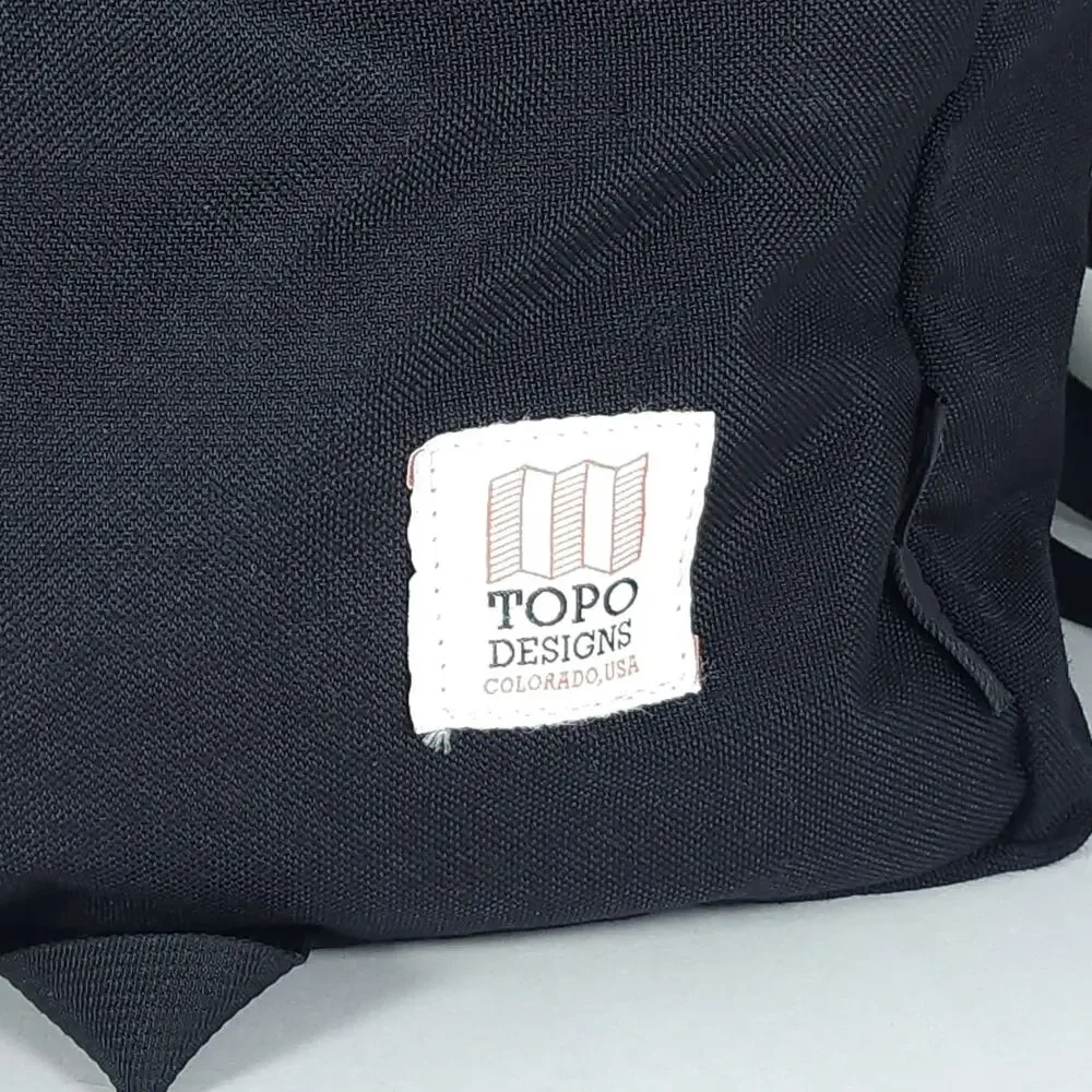Topo Designs 20L Black Durable Fabric Classic Laptop School Daypack Backpack